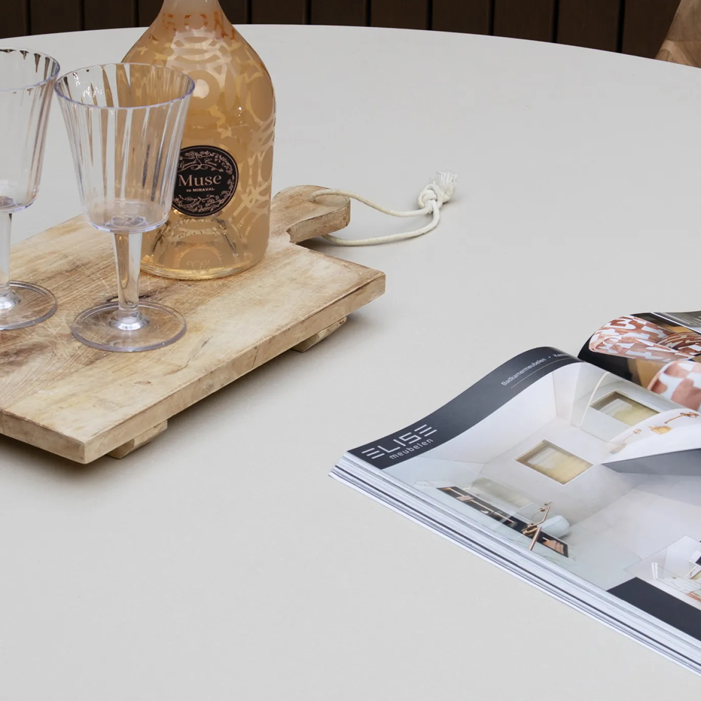 Tuintafel Eden Rond Beige Ø150cm - Giga Meubel