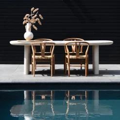 Tuintafel Maya Deens Ovaal Beige 300cm - Giga Meubel