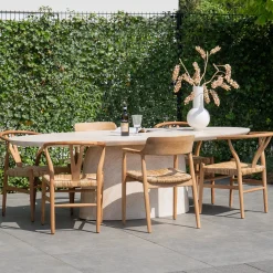 Tuintafel Myrna Ovaal Travertin 300cm - Giga Meubel