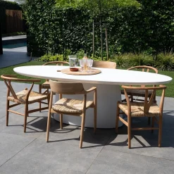 Tuintafel Myrna Ovaal Wit 300cm - Giga Meubel
