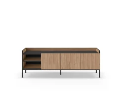 Tv-meubel Adara 3d2v 160cm Naturel/zwart - Giga Meubel