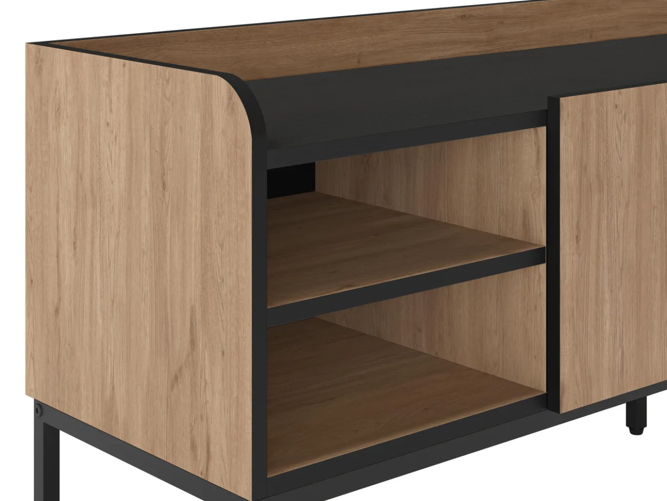 Tv-meubel Adara 3d2v 160cm Naturel/zwart - Giga Meubel