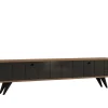 Tv-meubel Alberi Antraciet/Bruin 160cm