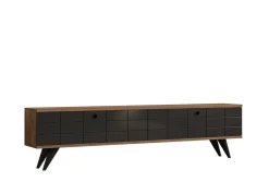 Tv-meubel Alberi Antraciet/Bruin 160cm