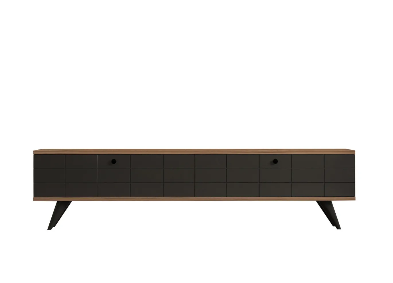 Tv-meubel Alberi Antraciet/Bruin 160cm