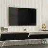 Tv-meubel Alberi Antraciet/Wit 160cm