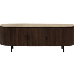 Tv-meubel Amber Donkerbruin Travertin 160cm - Giga Meubel