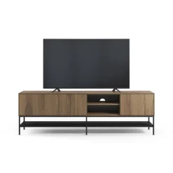 Tv-meubel Amira 2d2v 180cm Eiken-ud/zwart - Giga Meubel