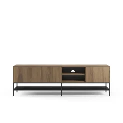 Tv-meubel Amira 2d2v 180cm Eiken-ud/zwart - Giga Meubel