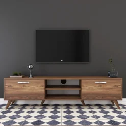 Tv-Meubel Amokh Melamine Walnoot