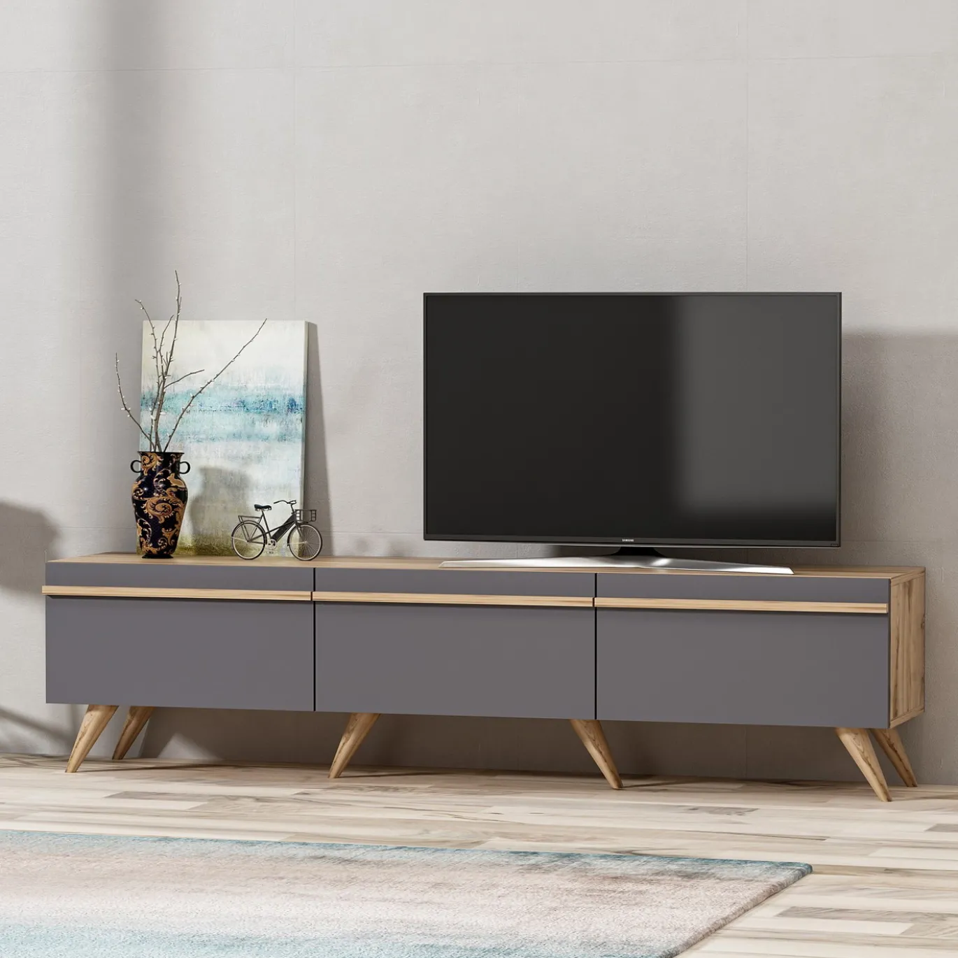 Tv-meubel Amsterdam Antraciet 180cm