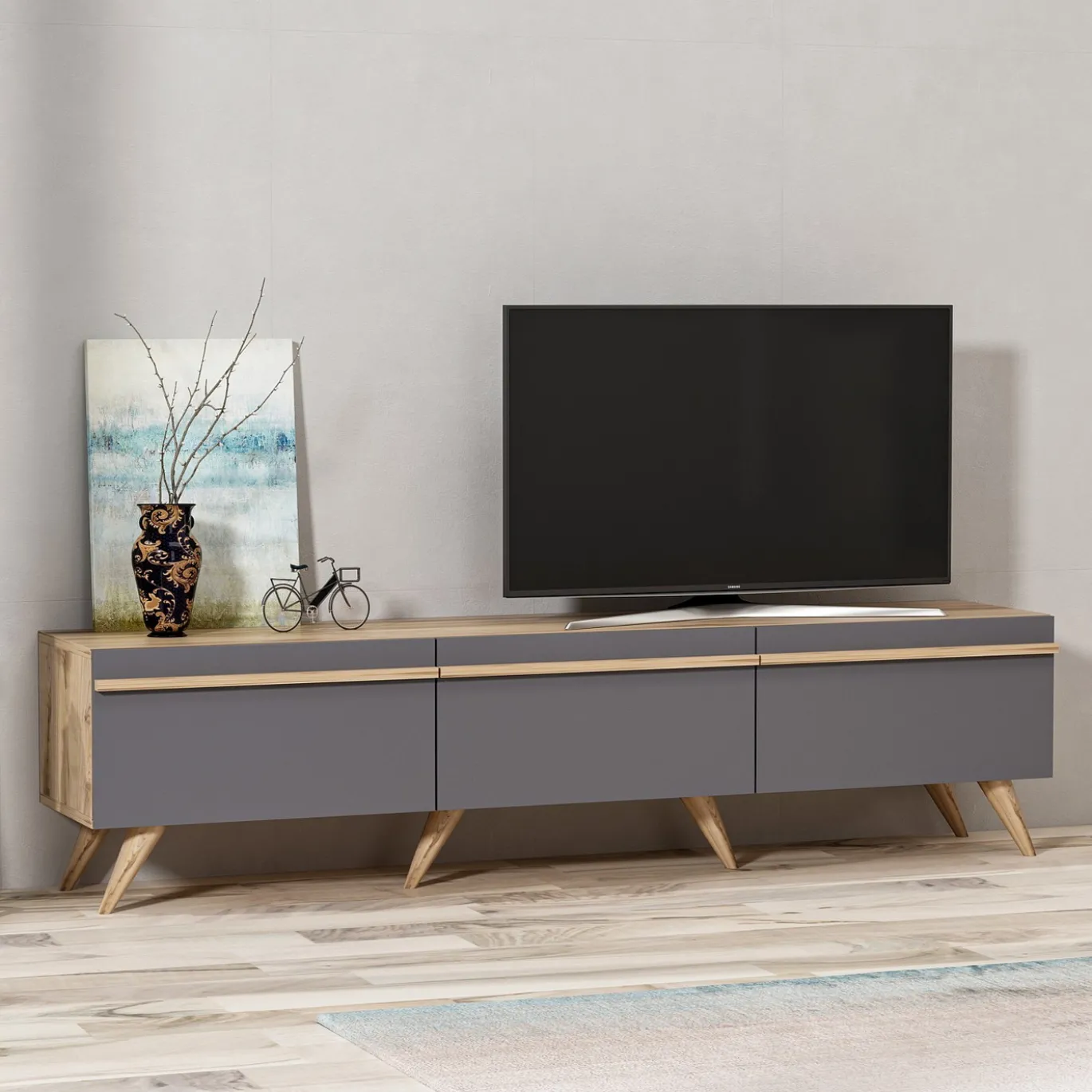Tv-meubel Amsterdam Antraciet 180cm