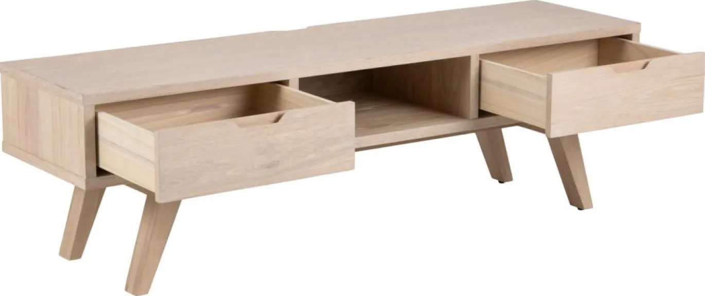 Tv-meubel Annie Eikenfineer Wit 150cm - Giga Living