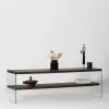 Tv-meubel Aqua Antraciet/Glas 140cm