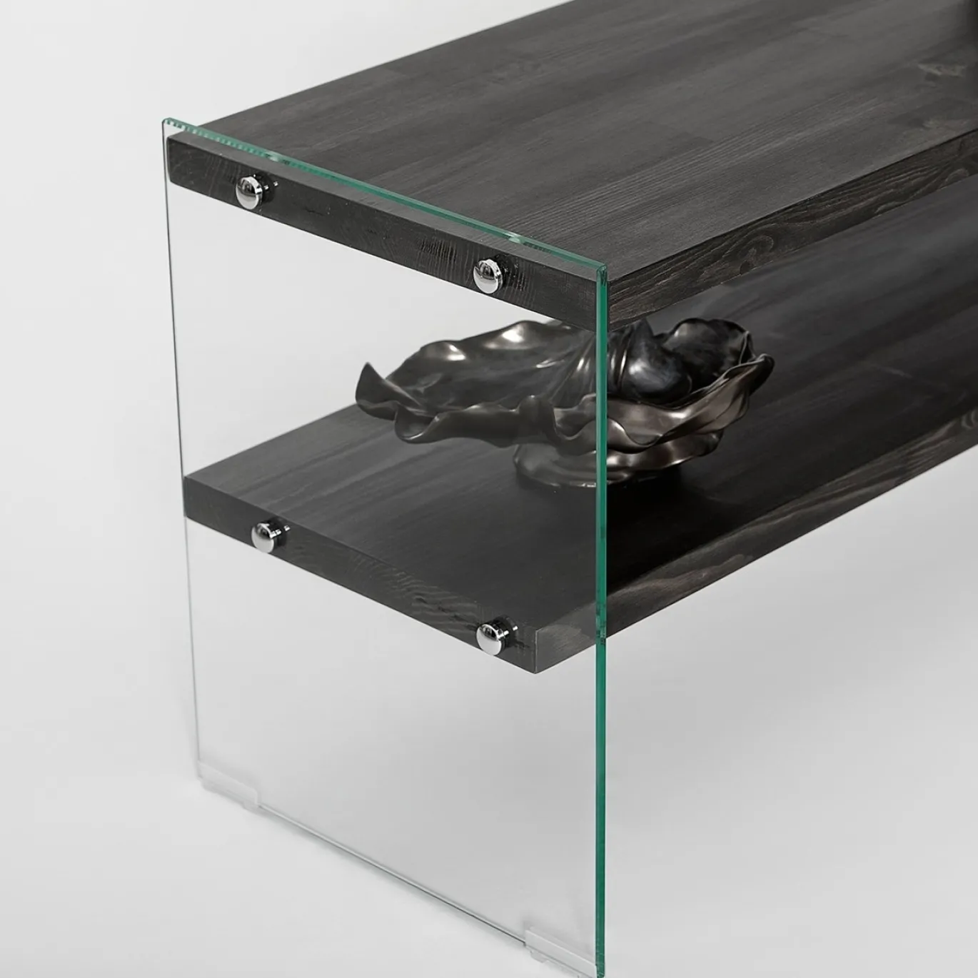 Tv-meubel Aqua Antraciet/Glas 140cm
