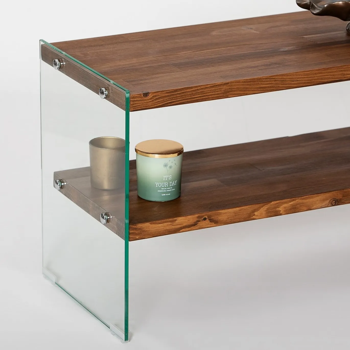 Tv-meubel Aqua Bruin/Glas 140cm