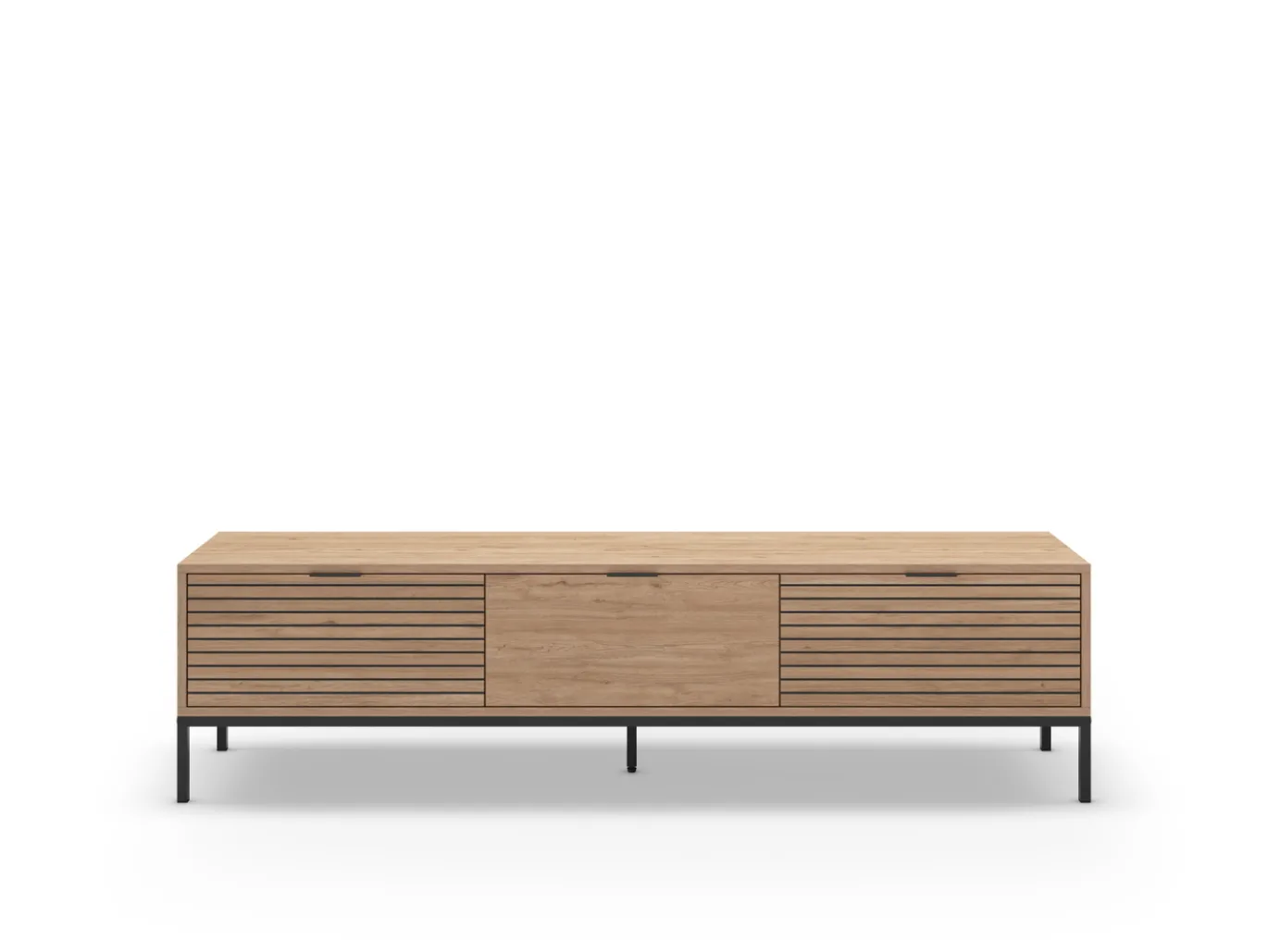 Tv-meubel Ariel 3L 180cm Naturel met Metaal - Giga Meubel