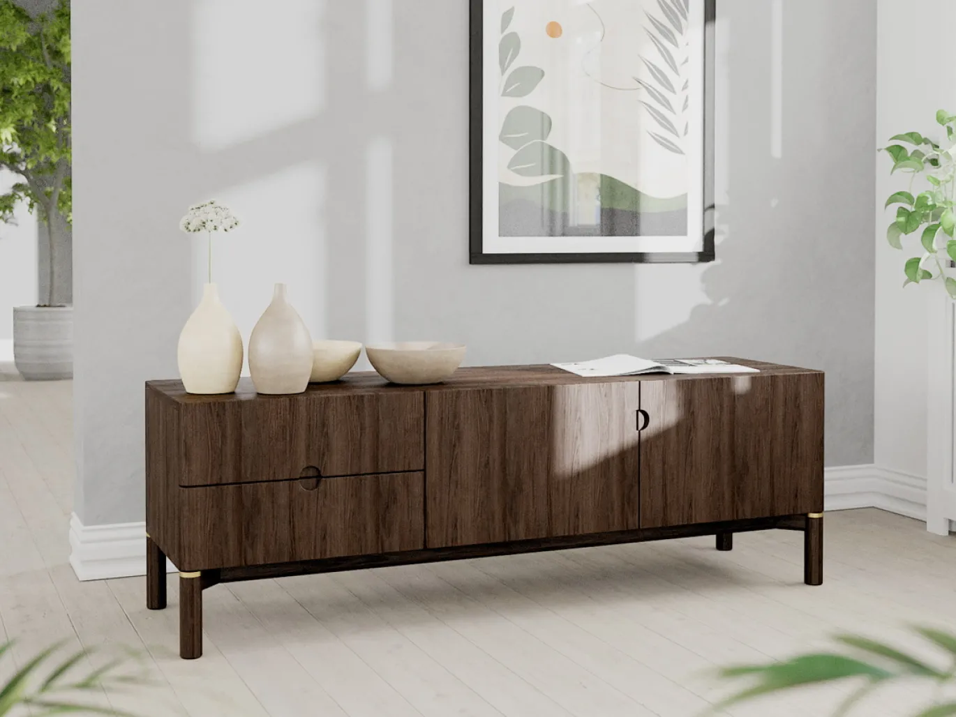 Tv-meubel Arun Espresso Oil 160cm - Giga Living