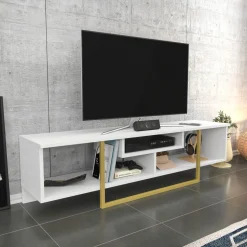 Tv-meubel Asal Wit/Goud 150cm