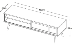 Tv-meubel Barrali Smoked Eiken 150cm - Giga Living