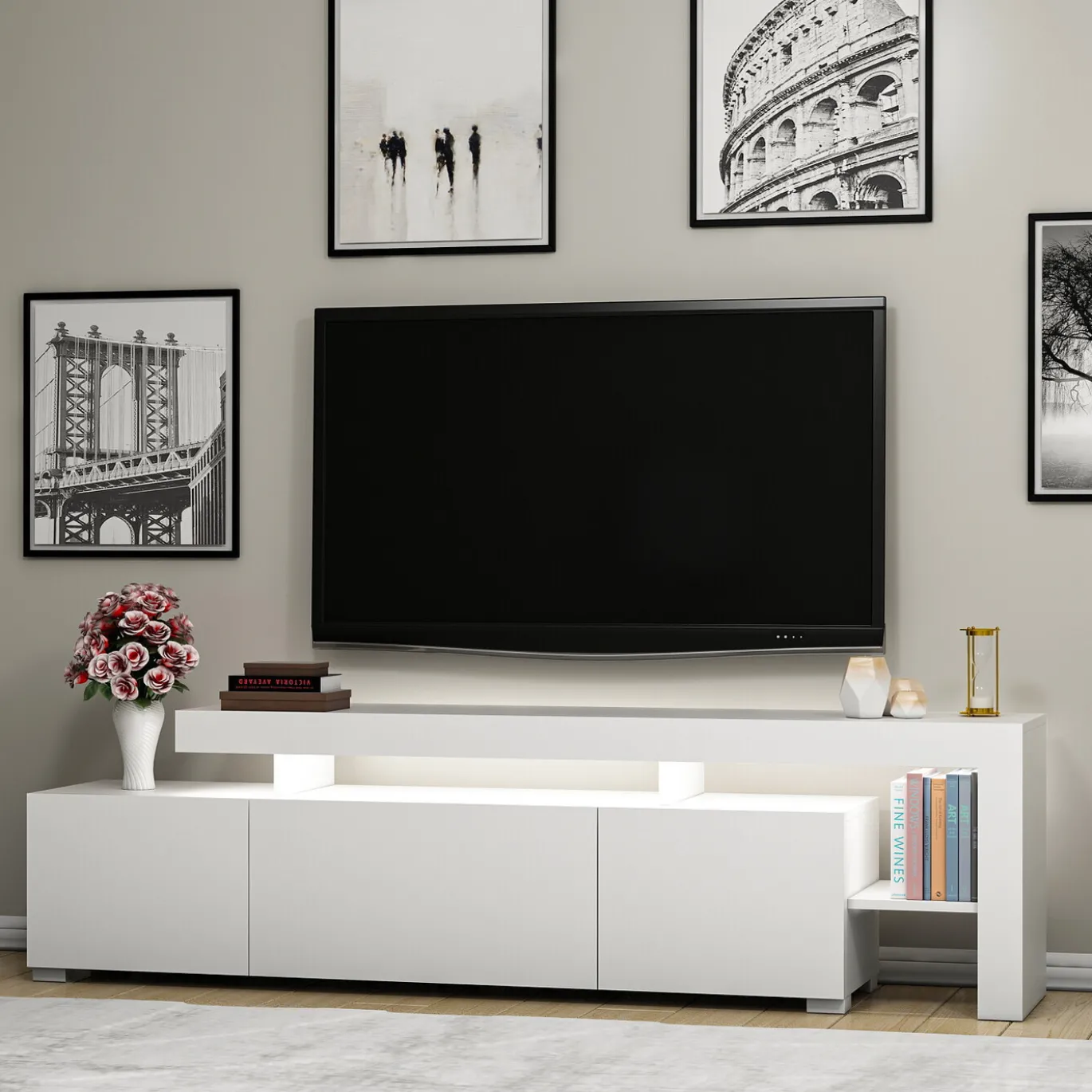 Tv-Meubel Beliz Melamine Wit