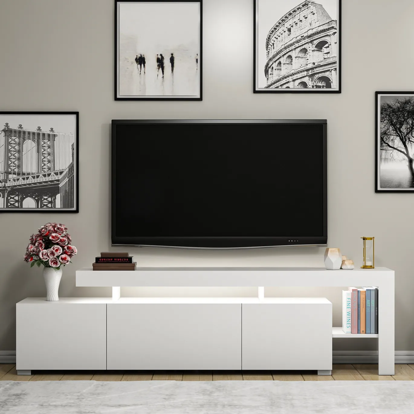 Tv-Meubel Beliz Melamine Wit