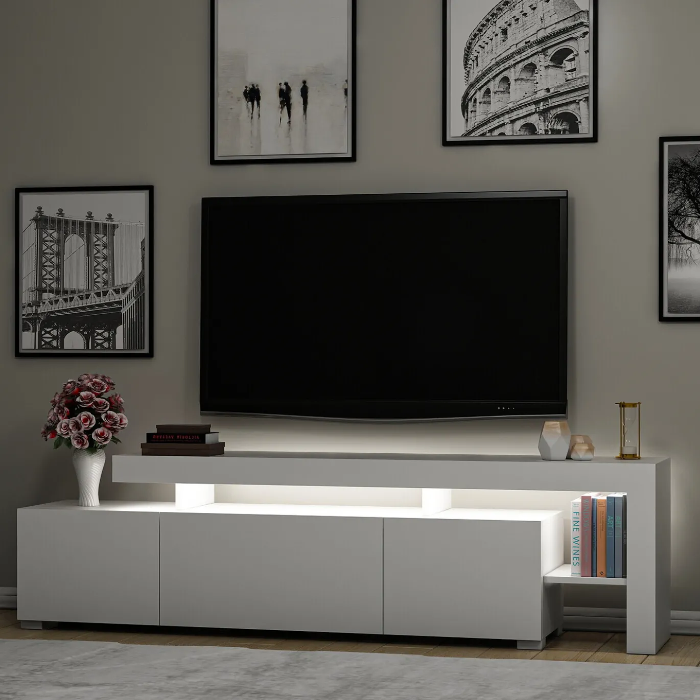 Tv-Meubel Beliz Melamine Wit