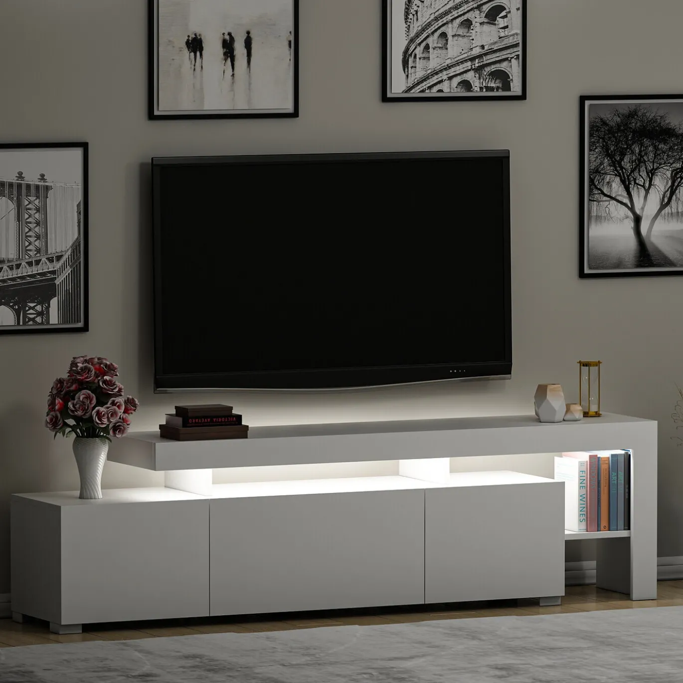 Tv-Meubel Beliz Melamine Wit