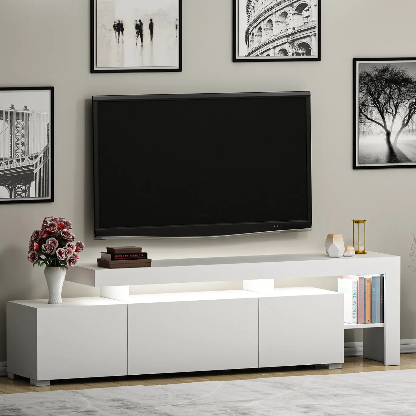 Tv-Meubel Beliz Melamine Wit