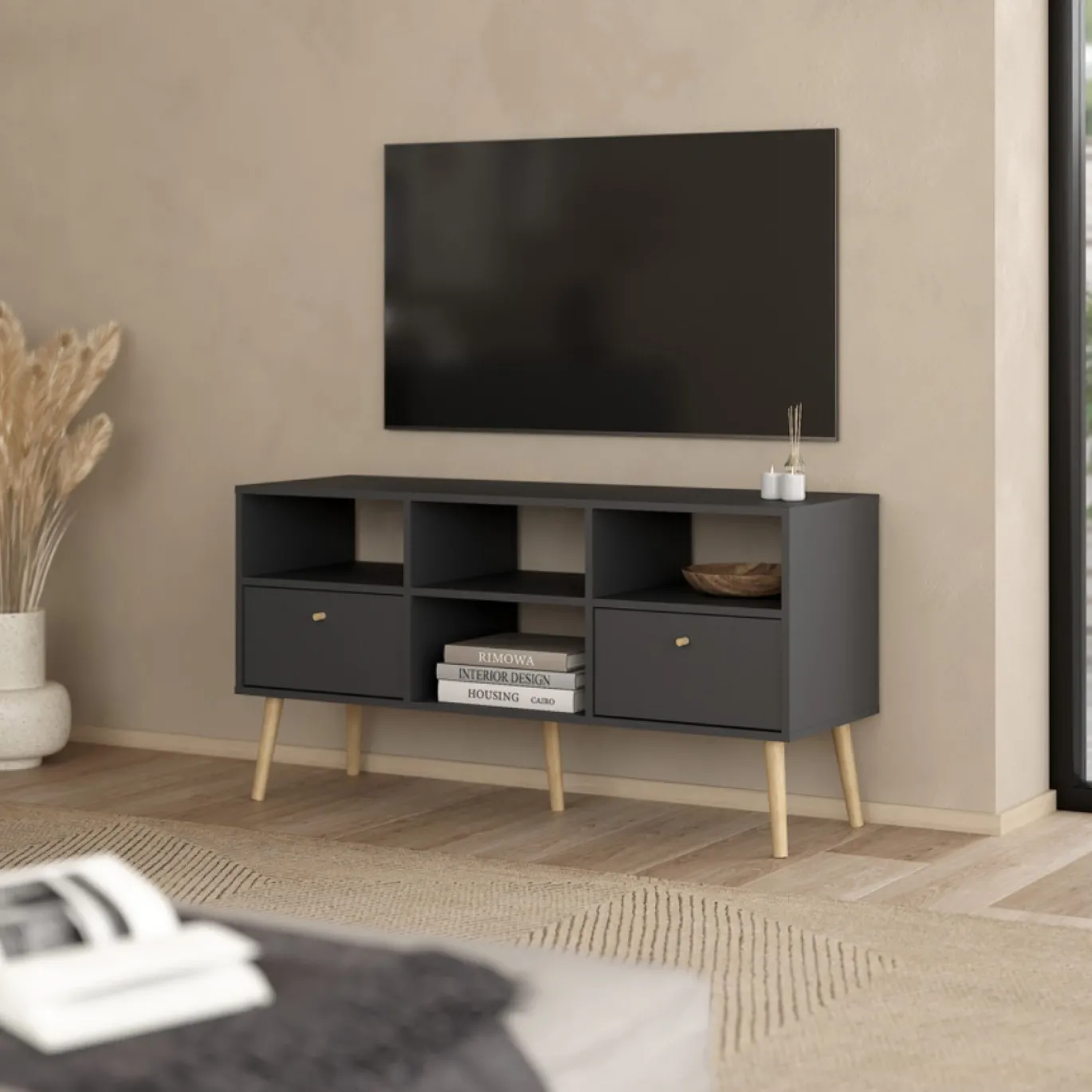 Tv-meubel Bodo Matgrijs - Giga Living