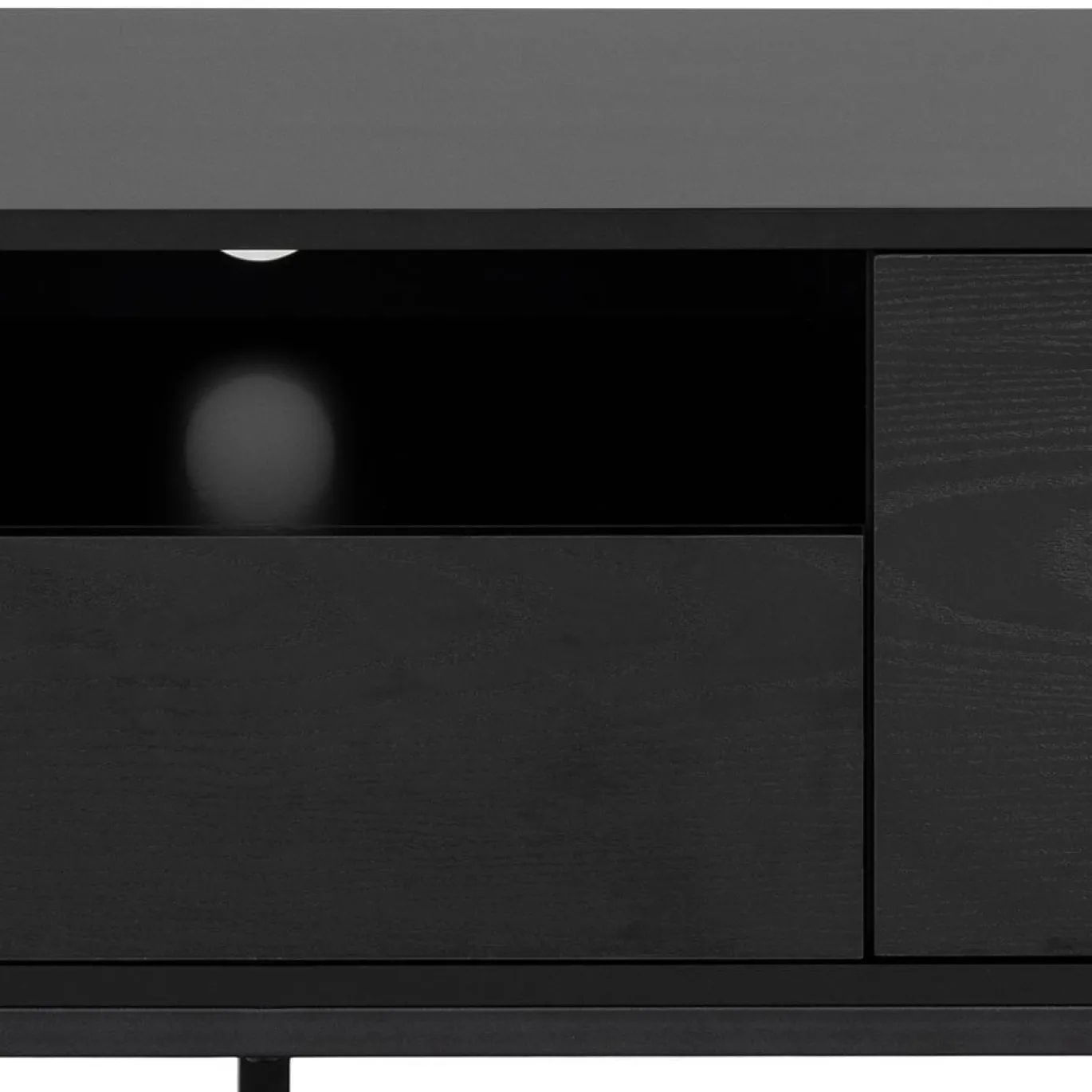 Tv-meubel Bronx MDF Zwart 140cm - Giga Living