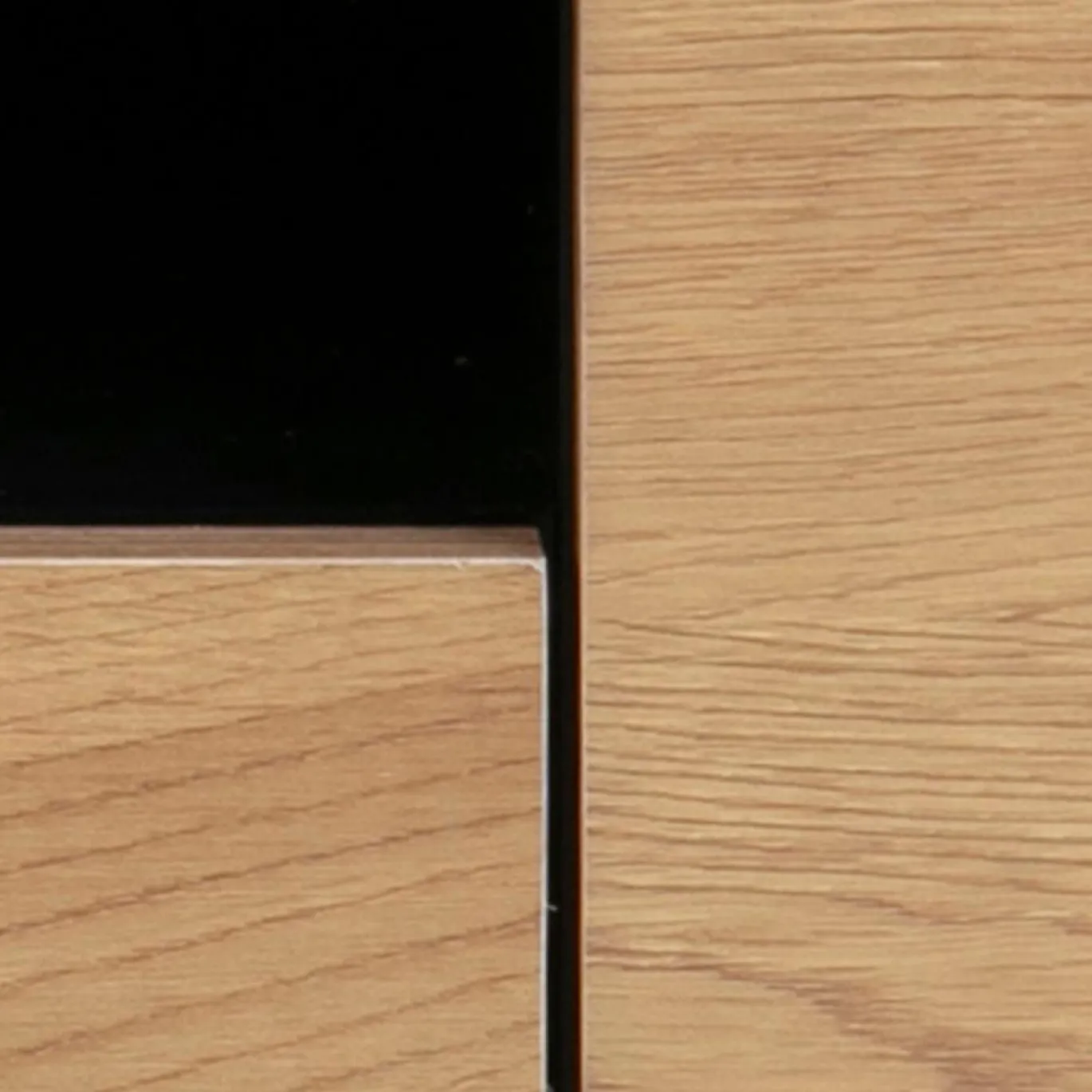 Tv-meubel Bronx MDF Zwart/Naturel 140cm - Giga Living