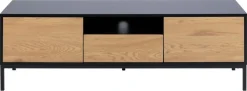 Tv-meubel Bronx MDF Zwart/Naturel 140cm - Giga Living