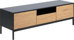 Tv-meubel Bronx MDF Zwart/Naturel 140cm - Giga Living