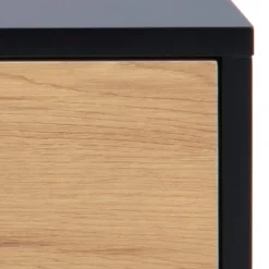 Tv-meubel Bronx MDF Zwart/Naturel 140cm - Giga Living