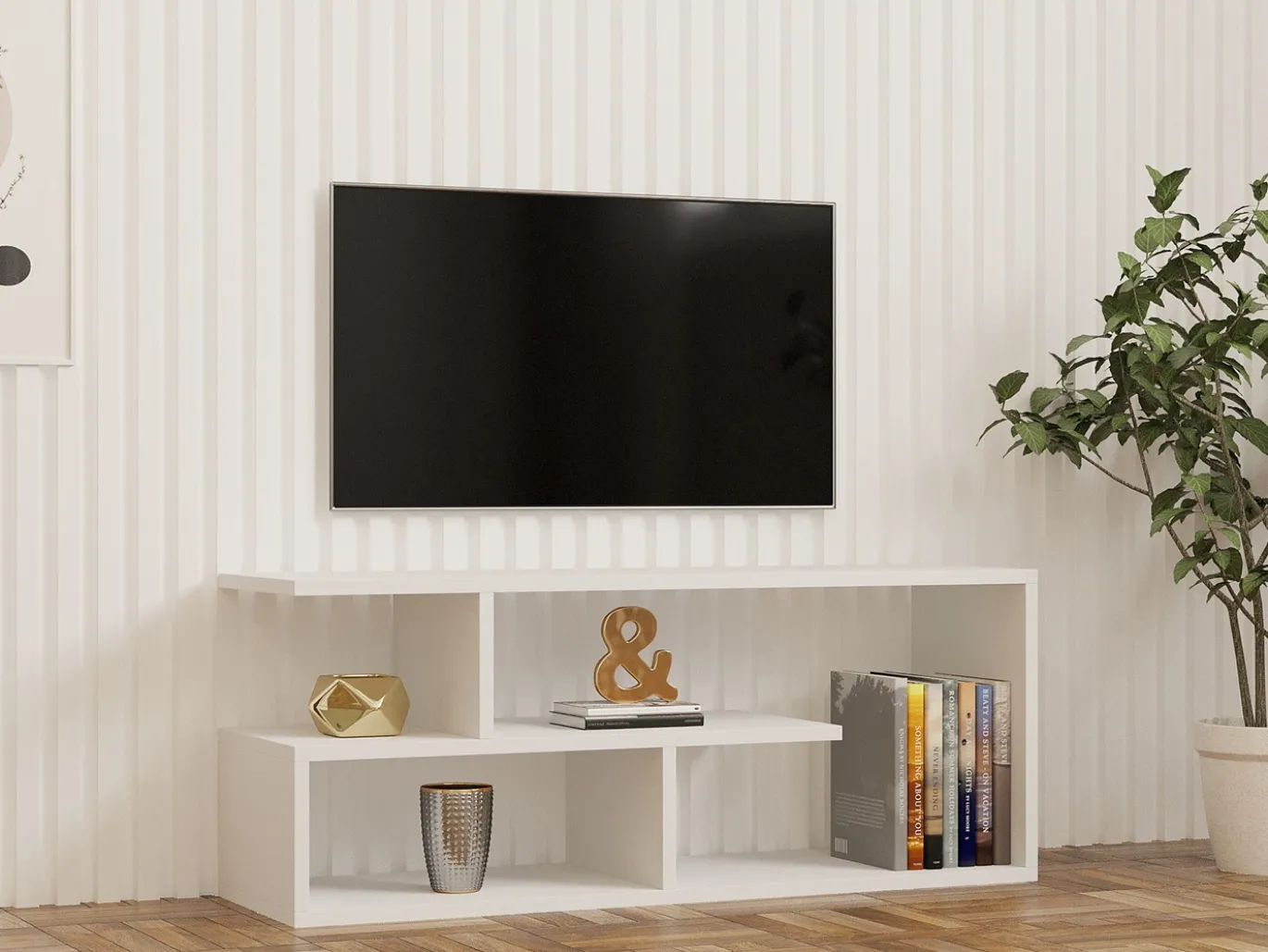 Tv-meubel Cafu Wit 100cm
