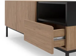 Tv-meubel Cailin 2d1dr1h 140cm Naturel/zwart - Giga Meubel