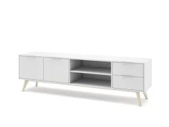 Tv-meubel Campus 2d2L2v Wit Wax - Giga Meubel