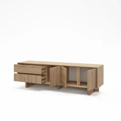 Tv-meubel Carpi 3d2L 180cm Eiken Cadiz - Giga Meubel