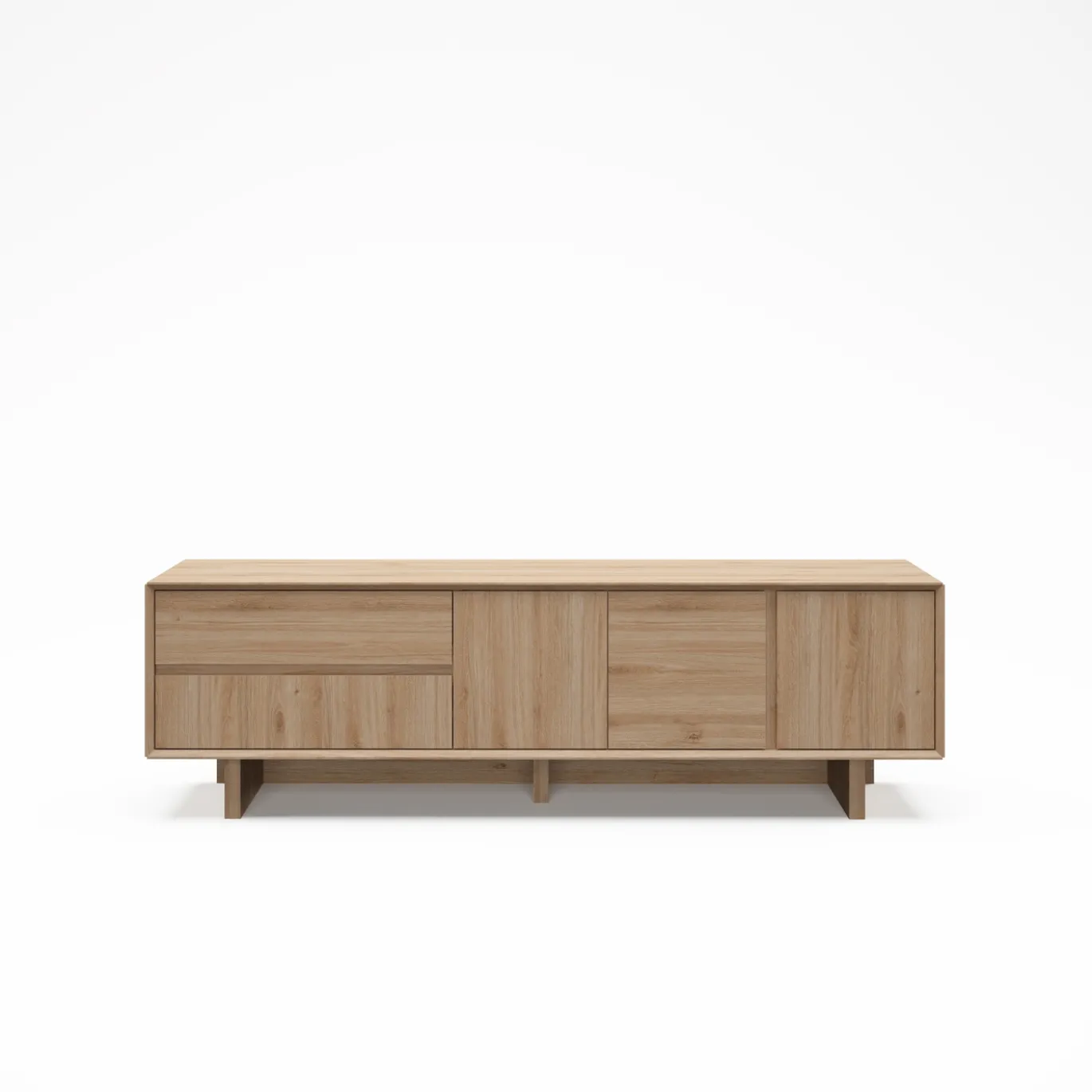 Tv-meubel Carpi 3d2L 180cm Eiken Cadiz - Giga Meubel