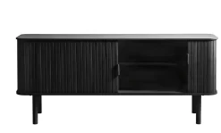 Tv-meubel Cavo Zwart Eiken 160cm - Giga Living