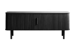 Tv-meubel Cavo Zwart Eiken 160cm - Giga Living