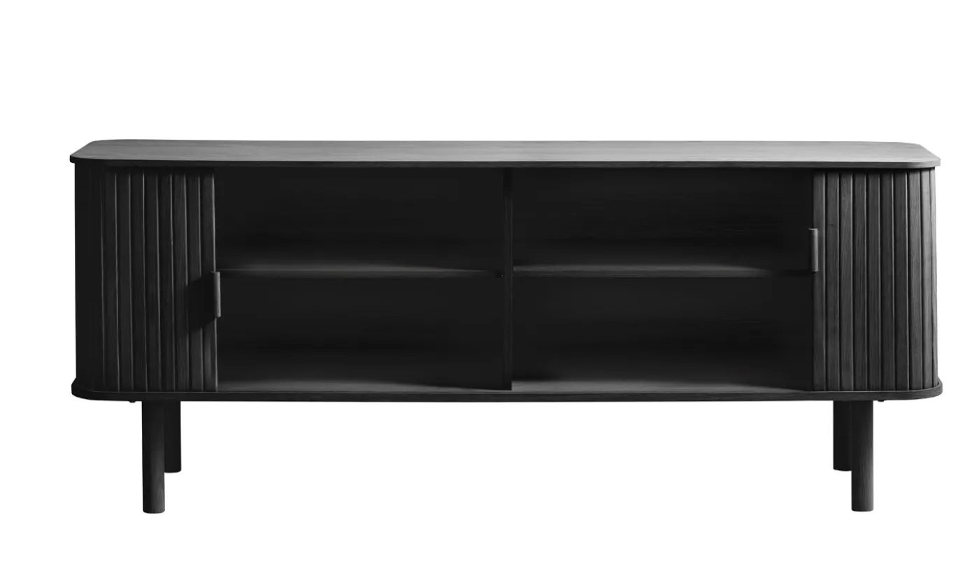 Tv-meubel Cavo Zwart Eiken 160cm - Giga Living