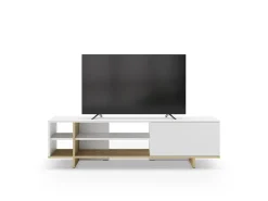Tv-meubel Cequoia 1d4s Wit/eiken - Giga Meubel