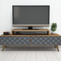 Tv-meubel City Bruin/Blauw 140cm