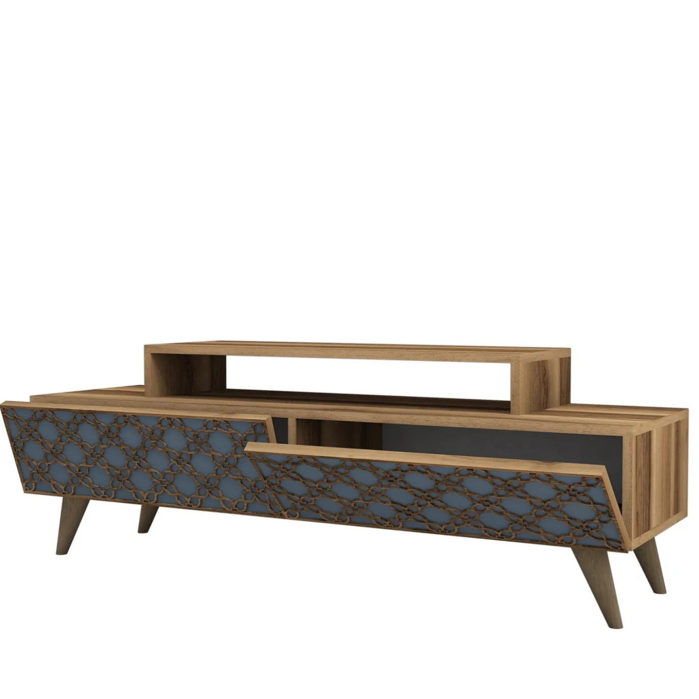 Tv-meubel City Bruin/Blauw 140cm