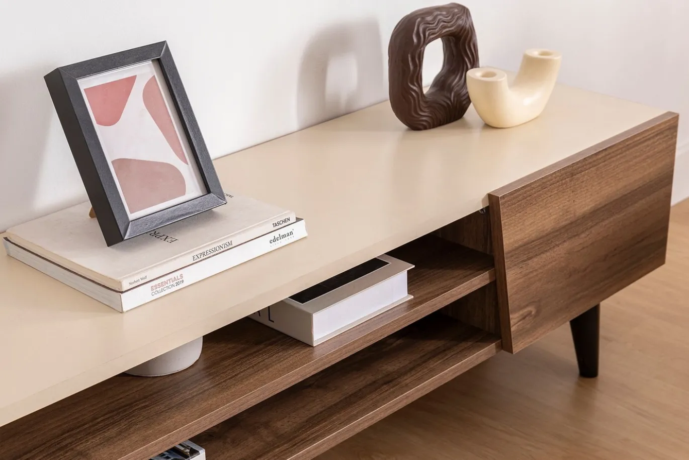 Tv-meubel Clark Beige/Walnoot 180cm