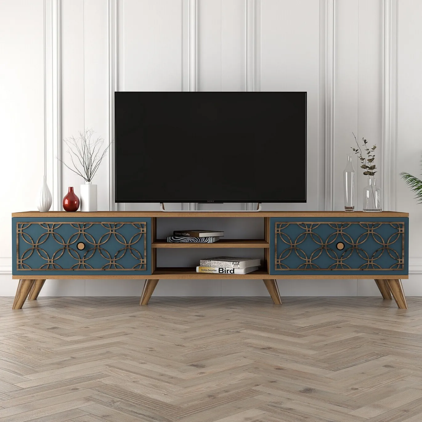 Tv-Meubel Class Melamine Walnoot Chalcedony