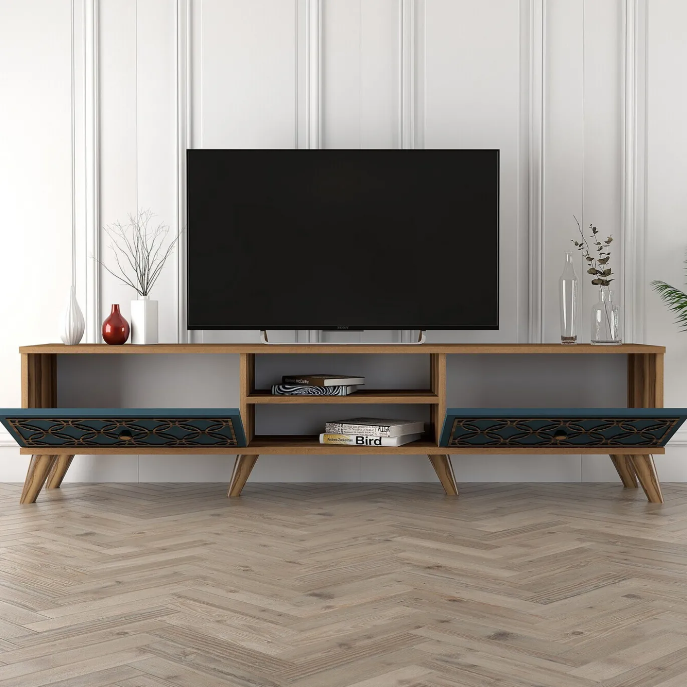 Tv-Meubel Class Melamine Walnoot Chalcedony