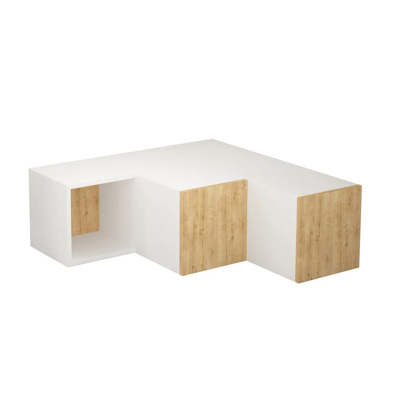 Tv-meubel Compact Wit/Naturel